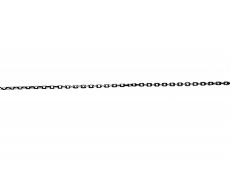 Sterling Silver 925 Oxidised Diamond Cut Trace Chain - 1.5mm x 1.1mm (66)