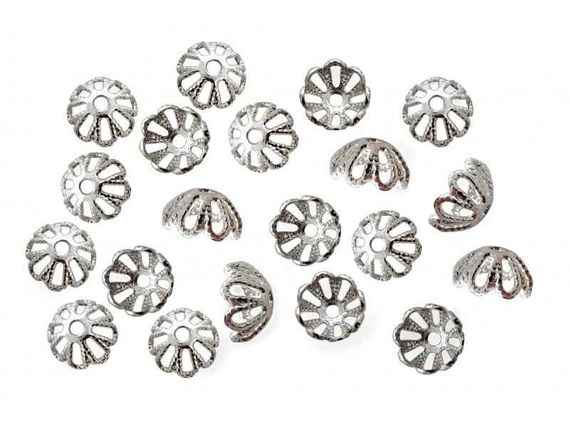 STERLING SILVER 925 CUP FOR PEARLS - 6.5mm - pack of 10