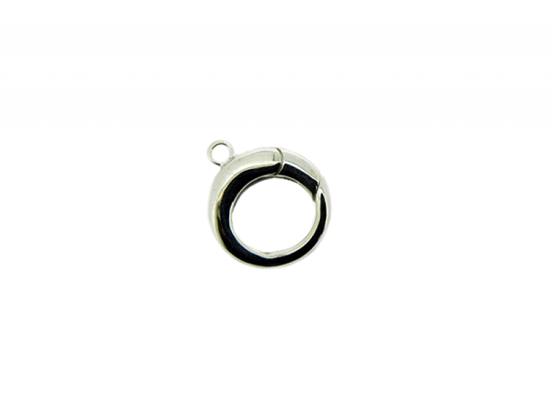 Sterling Silver 925 Round Continuous Spring Ring 14mm
