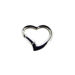 Sterling Silver 925 Heart Clasp 22mm x 25mm, thick 3.5mm