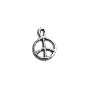 Sterling Silver 925 Peace Sign Charm
