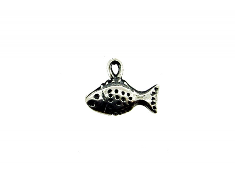 Sterling Silver 925 Tiny Fish Charm