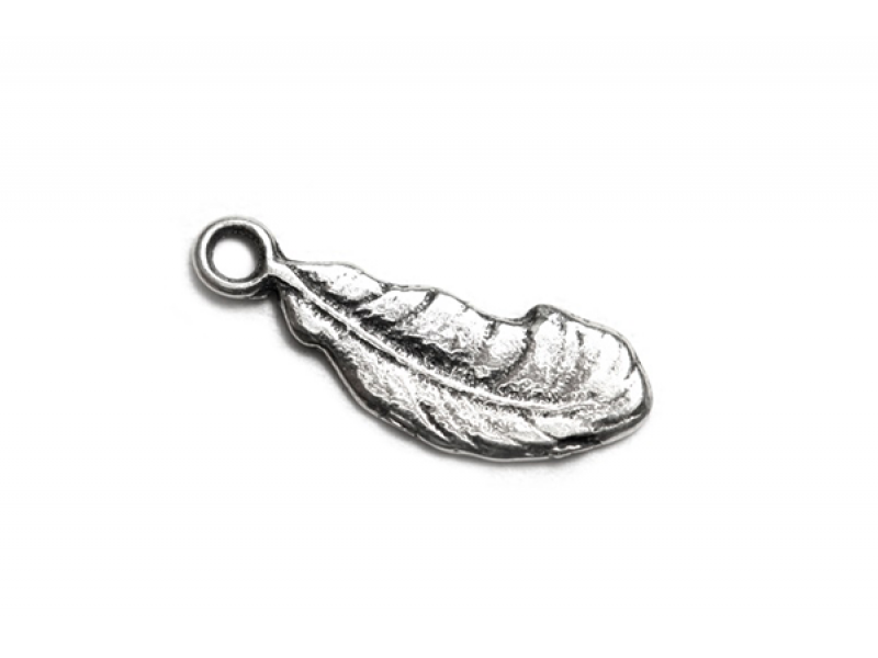 Sterling Silver 925 Feather Charm