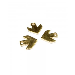 Gold Plated Brass Arrow Charm