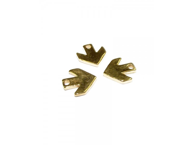 Gold Plated Brass Arrow Charm