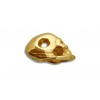 5% 14K GOLD PLATED SMALL SKULL BEAD W/HOLE 8 X 5 X 5MM