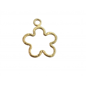 Gold Filled Hammered Flower, 15.6 x 18mm, 0.8mm thickness
