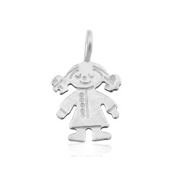 Sterling Silver 925 Girl Pendant