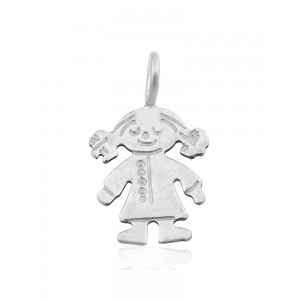 Sterling Silver 925 Girl Pendant