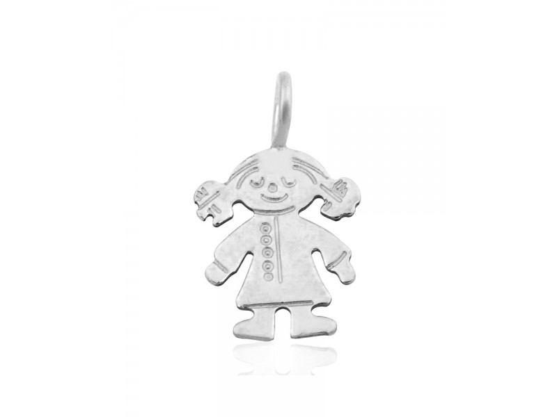 Sterling Silver 925 Girl Pendant