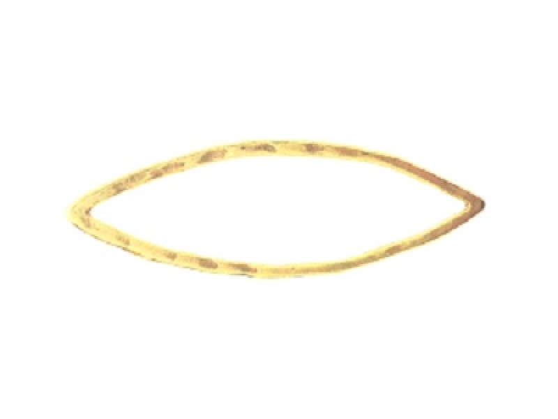 Gold Filled Marquise Shape Pendant, 8 x 26mm, 0.7mm thickness