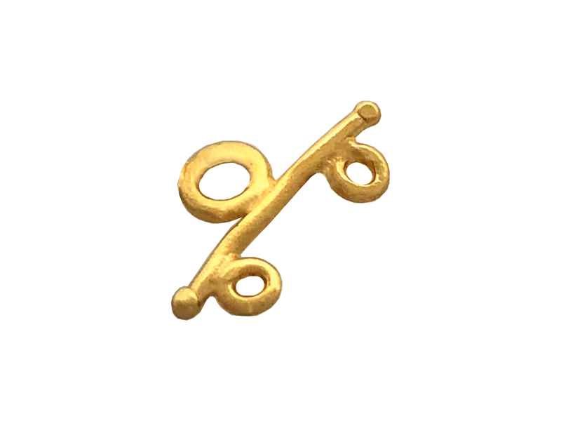 5% 14K Gold Plated Brass 2 Row Toggle, 7 x 13mm, 0.7mm thickness