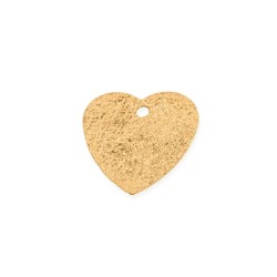 Gold Plated Textured Heart Pendant