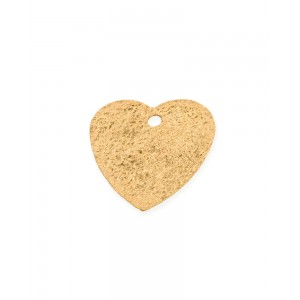 Gold Plated Textured Heart Pendant