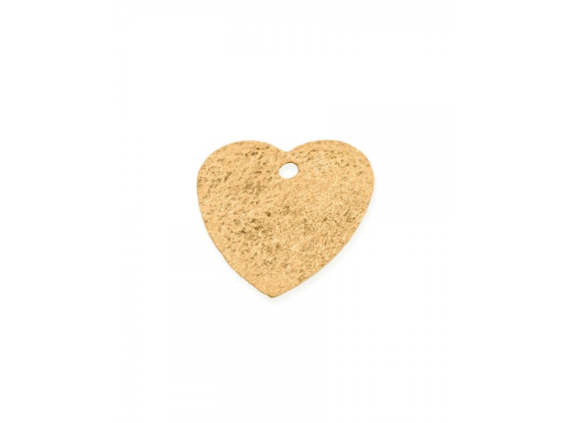 Gold Plated Textured Heart Pendant