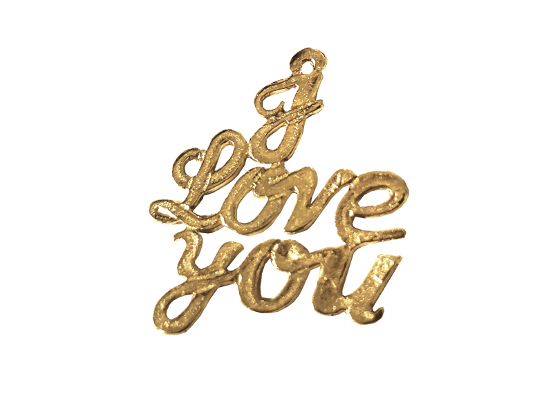 Gold Filled 'I Love You' Pendant
