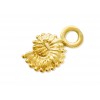5% 14K GOLD PLATED FOSSIL CHARM W/RING 10 X 6.4 X 1.1 MM