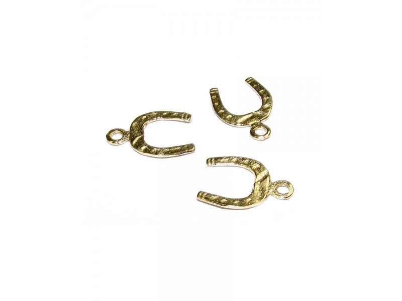 Gold Plated Brass Horse Shoe Charm