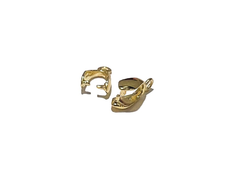 14k gold plated pinch bail