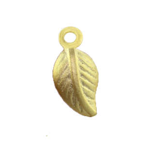 Gold Plated Brass Leaf Charm