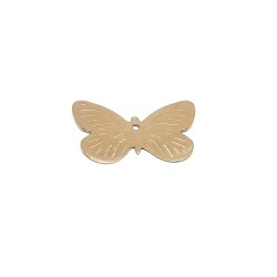 Large Gold Plated Brass Butterfly (with center hole)