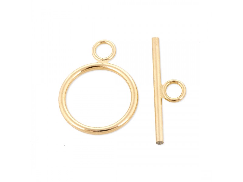 Gold Filled Round Wire Toggle Clasp ring 9mm, bar 11.5mm, thickness 1.3mm