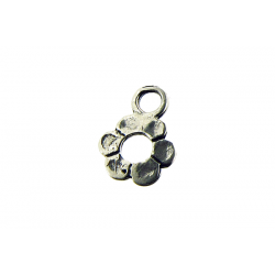 Sterling Silver 925 Flower Charm (with ring)