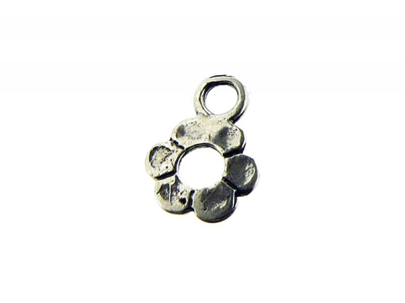 Sterling Silver 925 Flower Charm (with ring)