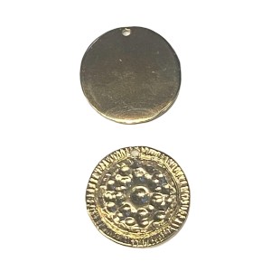 Gold Plated Hammered Medalion