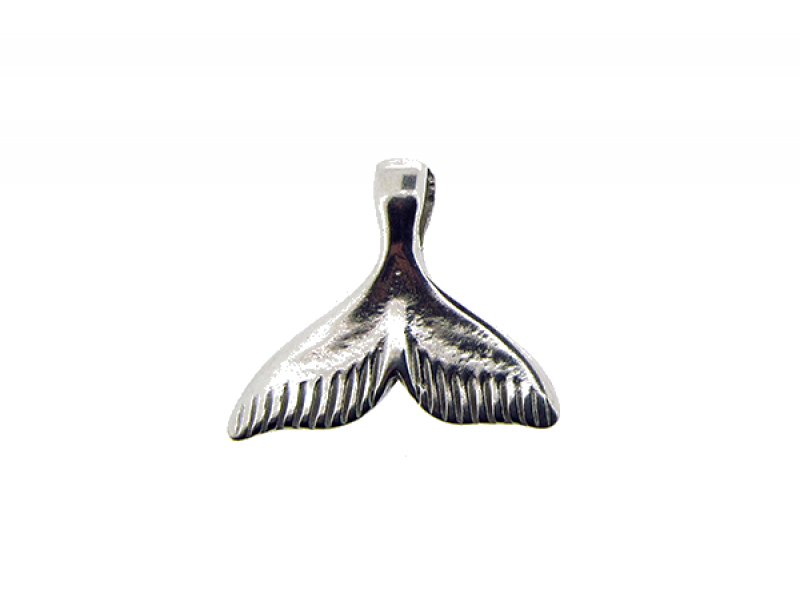 Sterling Silver 925 Medium Whale Tail Pendant