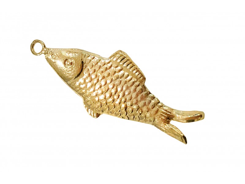 Gold Filled Large Fish Charm