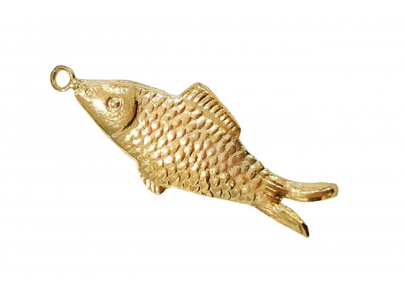 Gold Filled Large Fish Charm