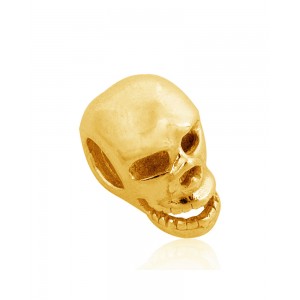 Gold Plated 5% 14K Skull Charm