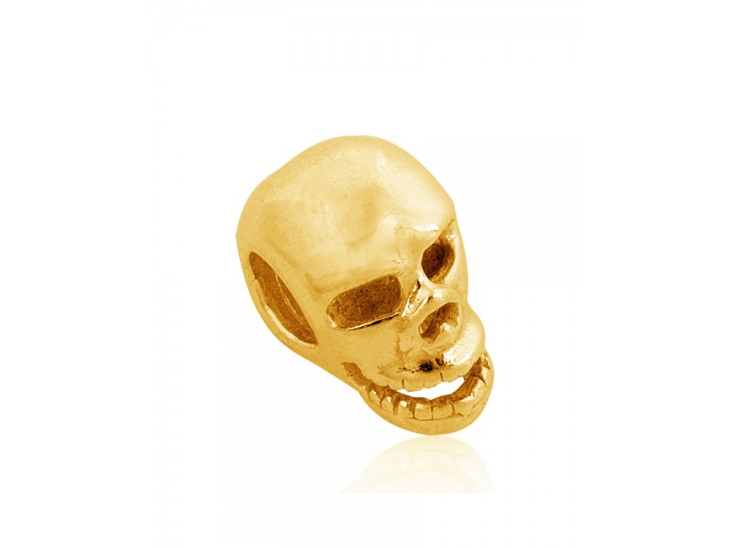 Gold Plated 5% 14K Skull Charm