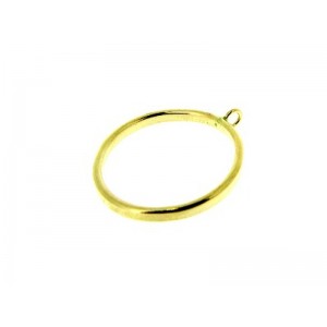 Gold Filled Flat Ring 1mm thick, external D 30mm, with jump ring 3.3mm