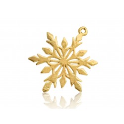 Gold Plated Snowflake Charm (with ring)