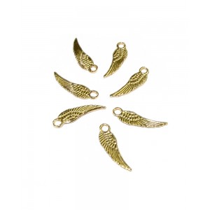 5% 14K GOLD PLATED WING CHARM WITH RING 15.7 X 4.5 X 0.8 MM