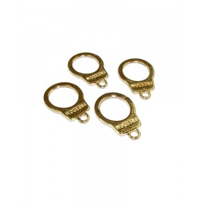 Gold Plated Handcuff 'Freedom' Charm