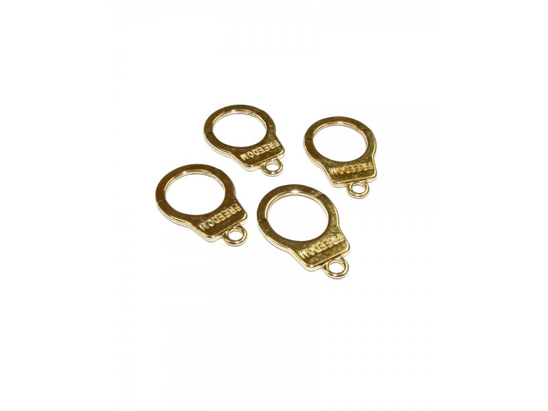 Gold Plated Handcuff 'Freedom' Charm