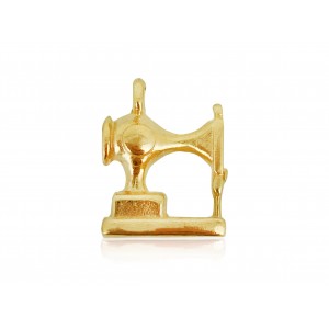 Gold Plated Sewing Machine Charm