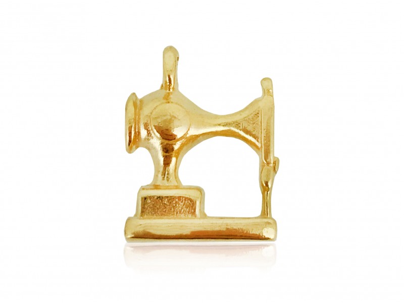 Gold Plated Sewing Machine Charm