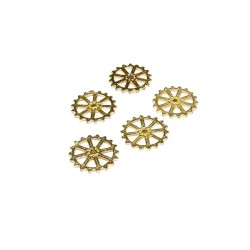 Gold Plated Wheel Pendant
