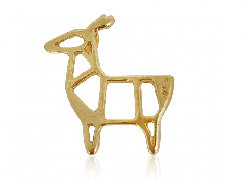 Gold Plated Deer Charm (with ring)