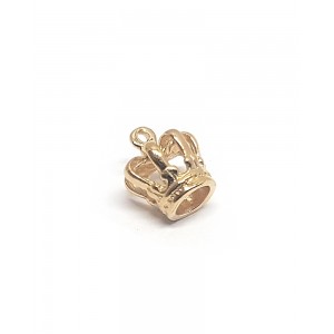 Gold Plated Small Crown Charm (with ring)