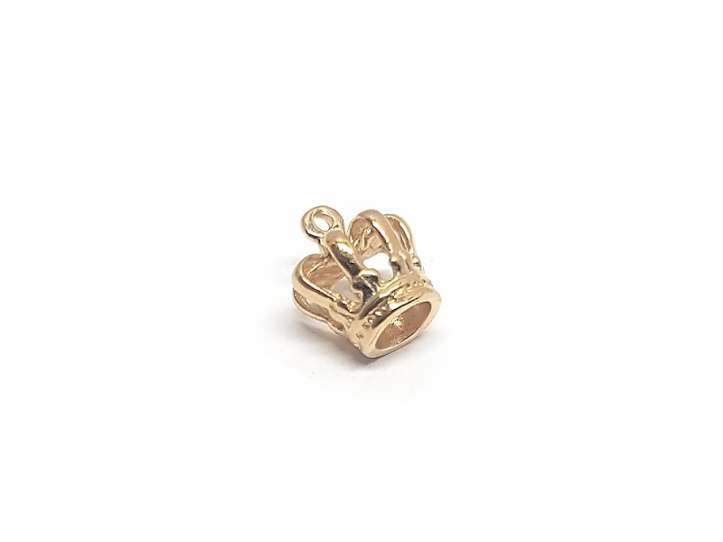 Gold Plated Small Crown Charm (with ring)