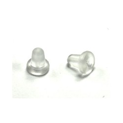 Silicon Earring Back, white