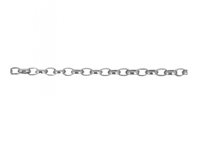 Sterling Silver 925 Diamond Cut Oval Belcher Chain (58)