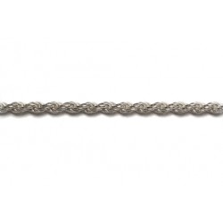 Sterling Silver 925 Twisted Rope Chain, 2.5 mm (35)