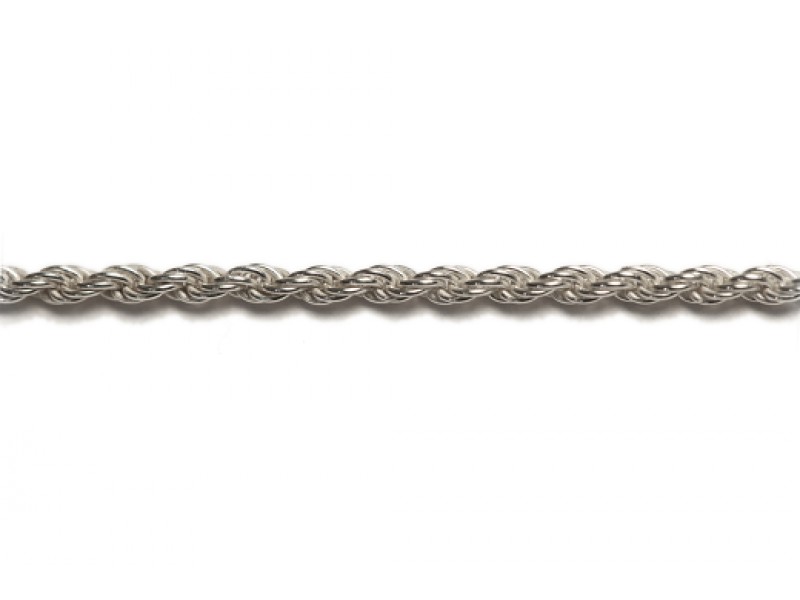 Sterling Silver 925 Twisted Rope Chain - 2mm (35)