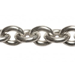 Sterling Silver 925 Chunky Oval Trace Chain, 15 x 13 mm, 3.4 thickness